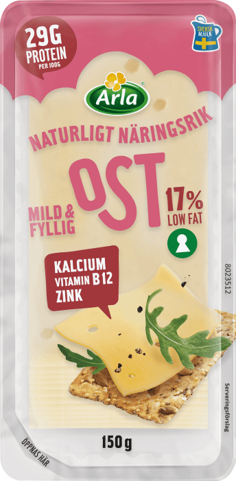 Ost Mild & Fyllig 17% skivad
