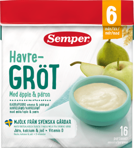Havregröt med Äpple & Päron +6M