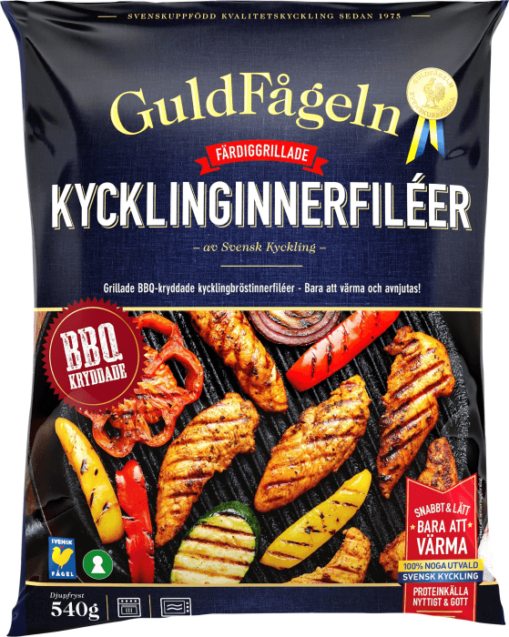 Grillade kycklinginnerfiléer BBQ Fryst