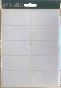 Etiketter Vita