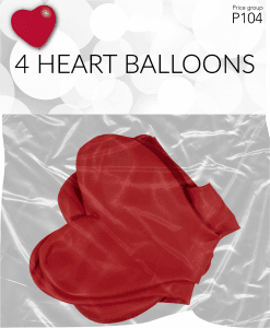 Ballong Hjärta Röd