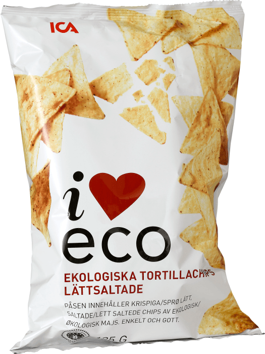Tortillachips Lättsaltade Ekologisk