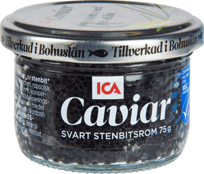 Caviar svart stenbitsrom