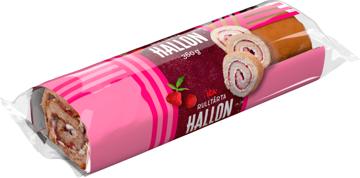 Hallonrulltårta