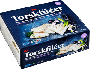 Torskfiléer Fryst