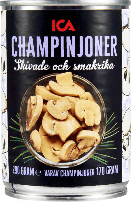 Champinjoner Skivade