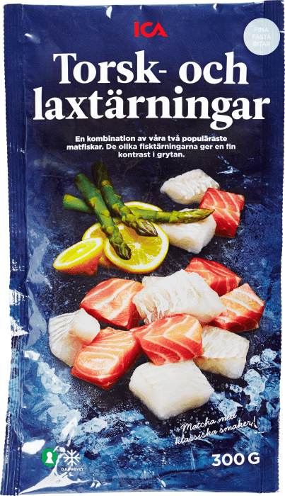Torsk & laxtärningar Fryst