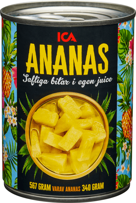 Ananasbitar i juice