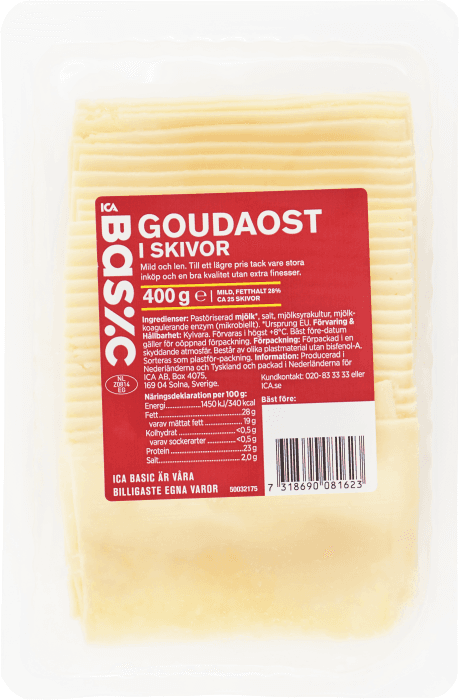 Goudaost skivad 28%