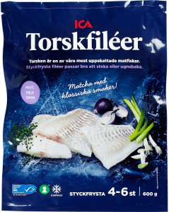 Torskfiléer Fryst
