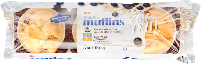 Blåbärsmuffins Glutenfri Fryst