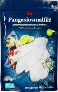 Pangasiusmalfilé Fryst