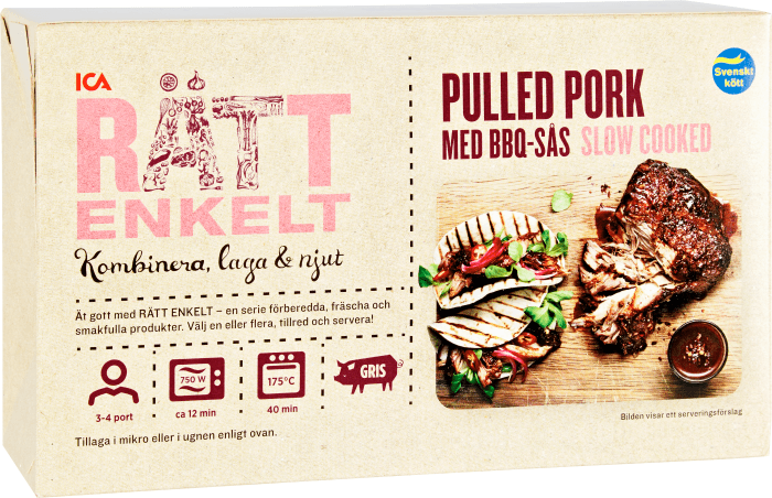 Pulled pork med BBQ glaze