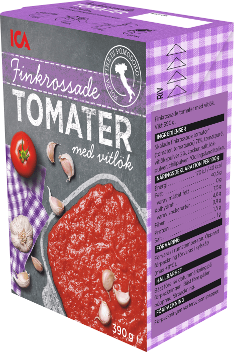 Finkrossade Tomater Vitlök