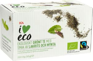 Grönt te Lakrits & mynta Ekologiskt