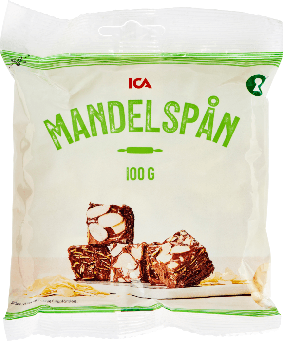 Mandelspån blancherade