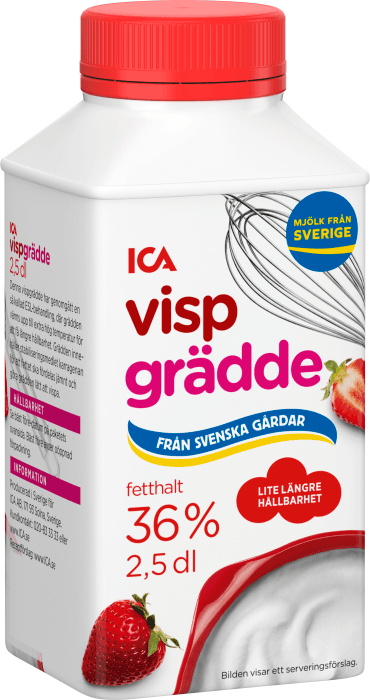 Vispgrädde 36% Längre hållbarhet