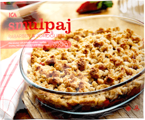 Smulpaj rabarber & jordgubb Fryst bakmix