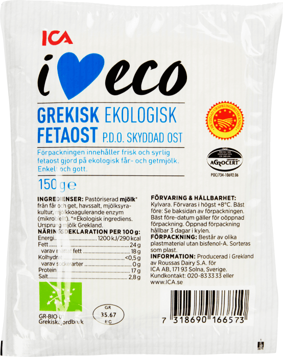 Fetaost Ekologisk