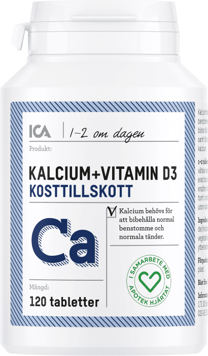 Kalcium + Vitamin D3 Kosttillskott
