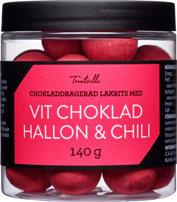 Lakritskulor Vit Choklad, Hallon & Chili