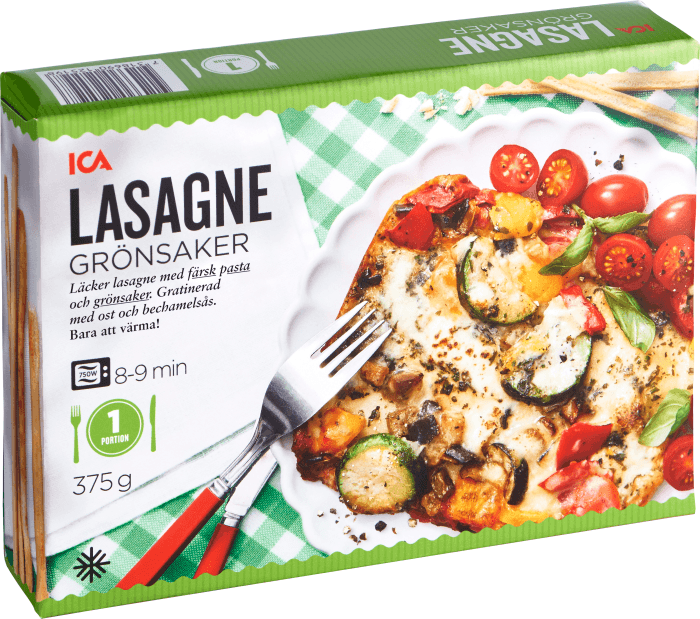 Lasagne grönsaker Fryst