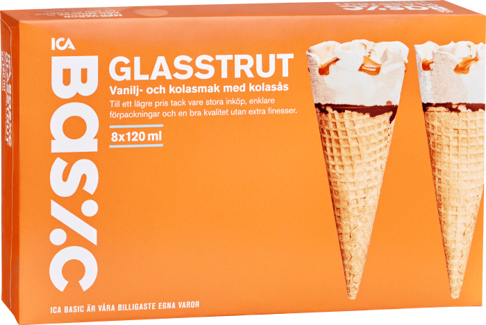 Glasstrut Vanilj, Kolassmak & Kolasås