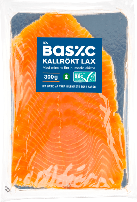 Lax kallrökt skivad