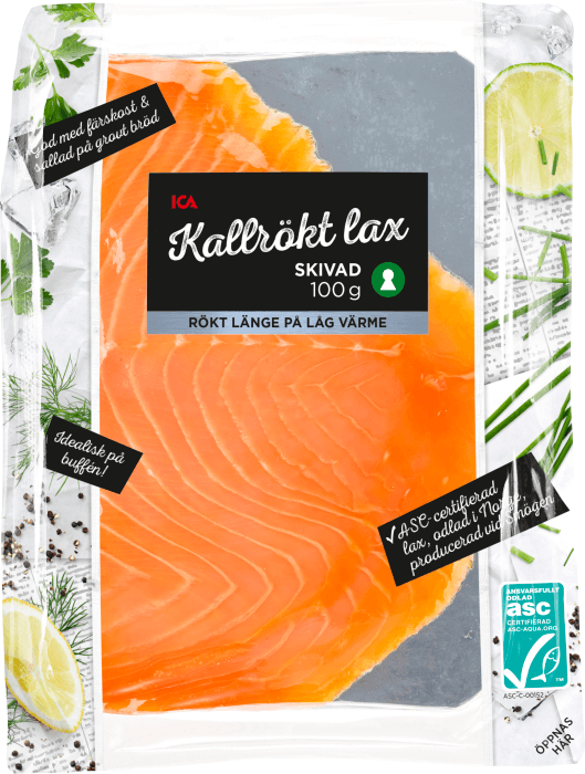 Lax kallrökt skivad