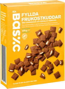 Fyllda kakaokuddar med mjölkkräm