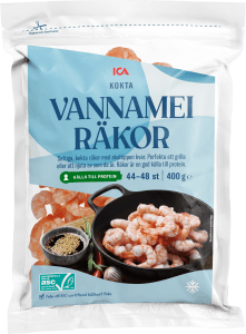 Vannameiräkor kokta