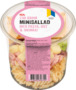 Minisallad med Pasta Ost och Skinka