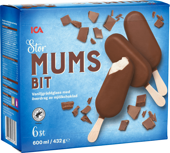 Glass Mumsbit Choklad Stor