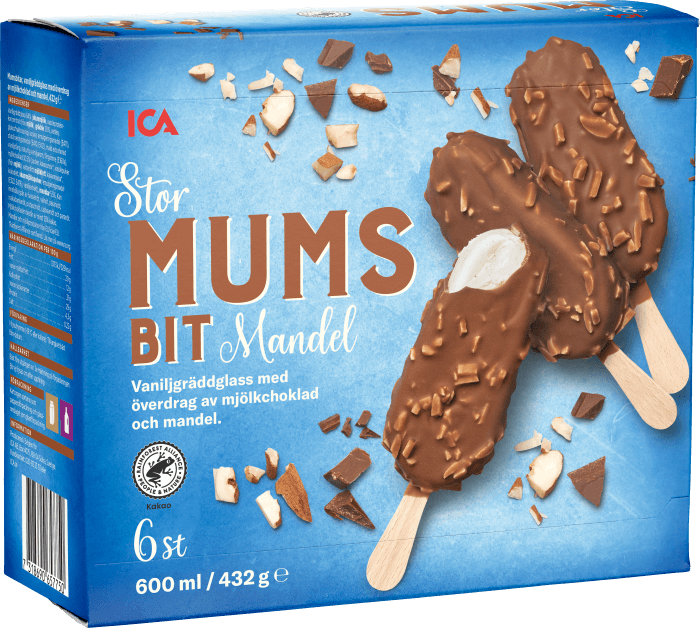 Glass Mumsbit Mandel Stor