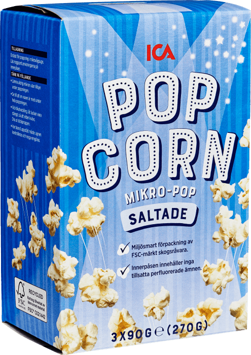 Popcorn Mikropopcorn Saltade