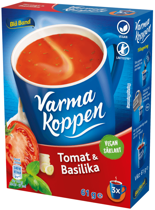 Soppa Tomat & Basilika Varma Koppen