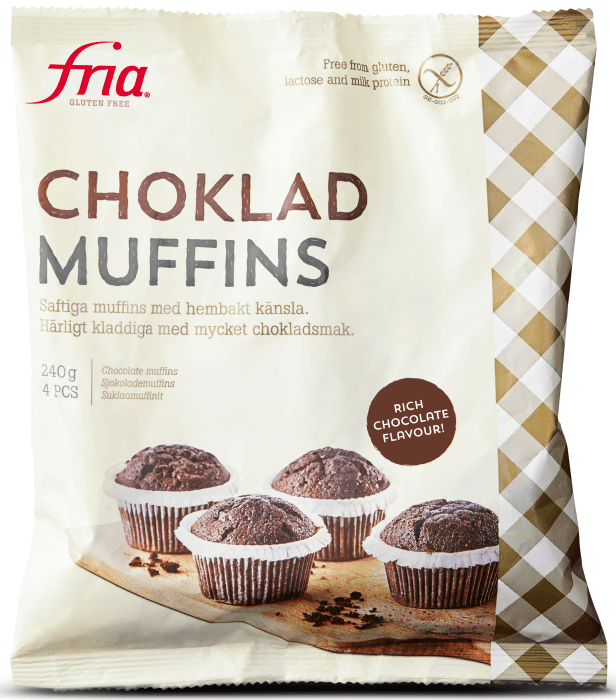 Chokladmuffins Gluten- & Laktosfri Frysta