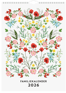 Familjekalender Illustrerad Blomster 2026