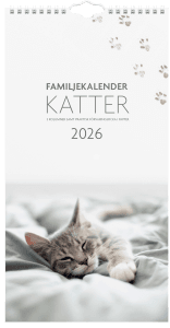 Väggkalender Familj Katter 2026
