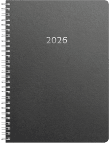 Kalender Week A5 Svart Kartong 2026