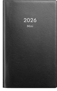 Kalender Mini Svart Plast 2026