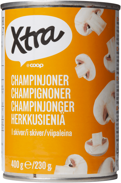 Champinjoner Skivade