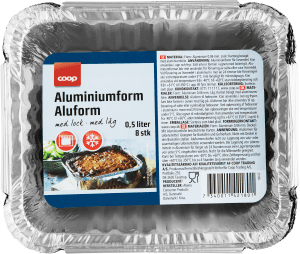 Aluminiumform med lock 8-pack