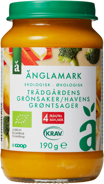 Barnmat Trädgårdens Grönsaker 4 mån Eko