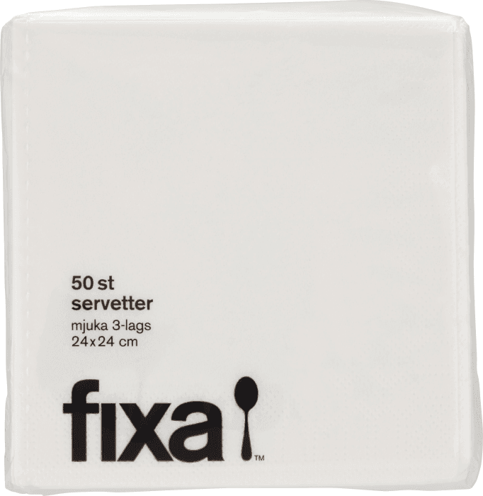 Servett Vit 24cm