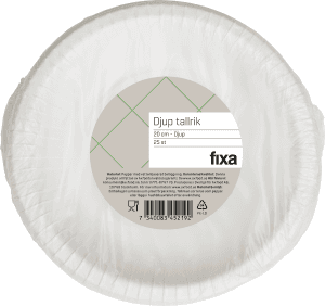 Engångstallrik Djup 20cm