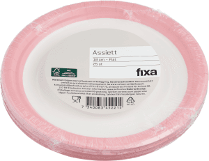 Assiett 18cm Flat Rosa Kant
