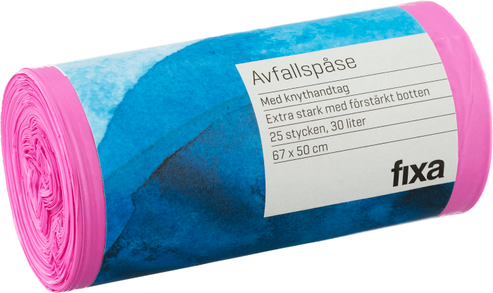Avfallspåse Extra Starka Grå/Rosa 30L