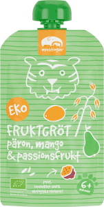 Klämmis Fruktgröt Päron, Mango & Passionsfrukt 6 mån Eko