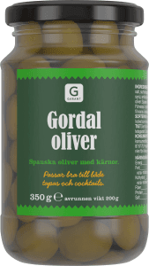 Gordal Oliver med Kärnor